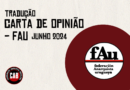 [TRADUÇÃO] Carta de Opinião fAu – Junho 2024