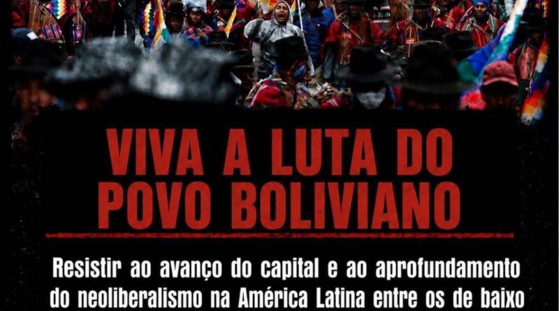 Solidariedade ao povo Boliviano